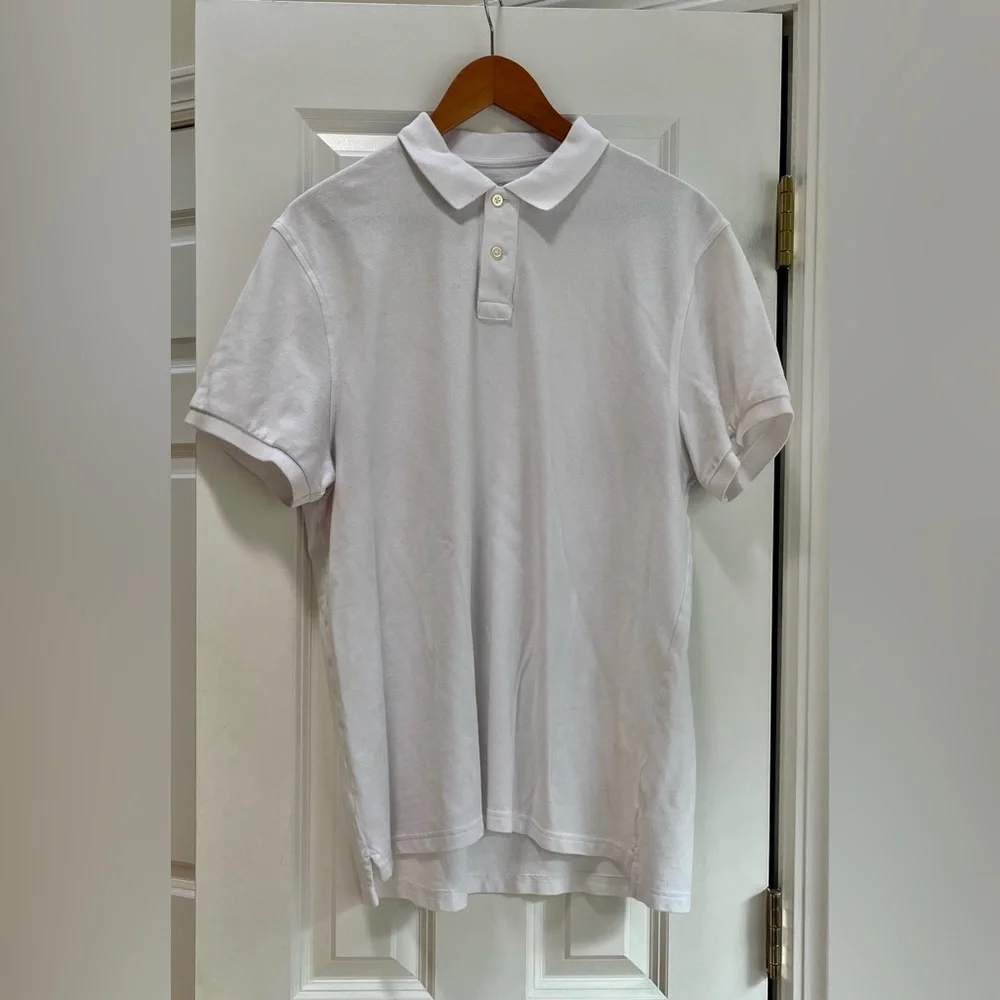 J. Crew pique polo in white